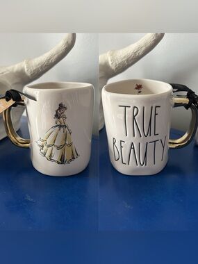 Rae Dunn Disney Beauty and the Beast Belle True Beauty Double Sided Mug